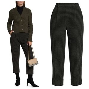 Vince Check Plaid Wool & Cashmere-Blend Easy Pant xxs NWT